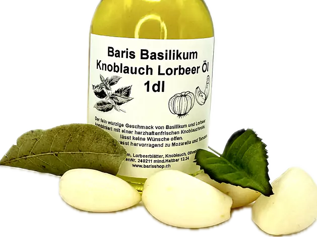 Basilikum Knoblauch Lorbeer Öl