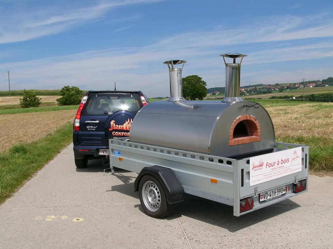 Mobiler Pizzaofen Inox