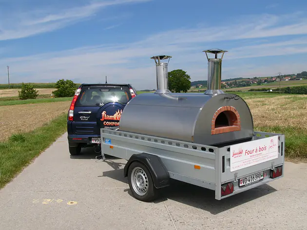 Mobiler Pizzaofen Inox