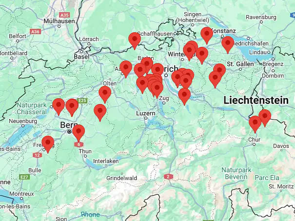 Karte der Islandpferdehöfe