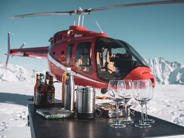 Gletscherflug mit Apéro, 45 Minuten