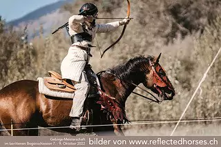 Berittenes Bogenschiessen - Kurze Vorstellung des Sports mit anschliessender Show