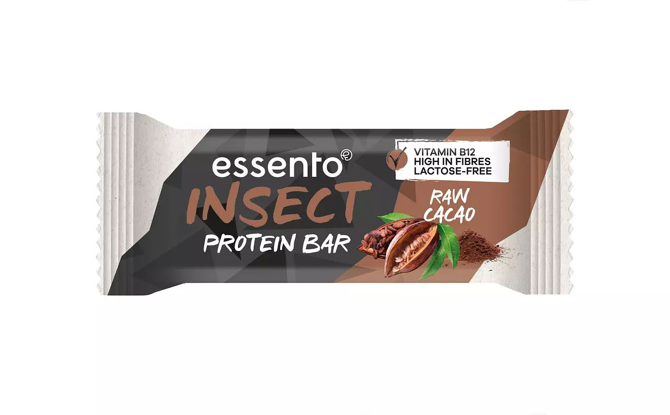 Insekt Proteinriegel Raw Cacao Essento