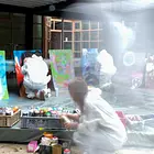 Male und spraye dein eigenes Leinwandbild oder Aluminium Panel 