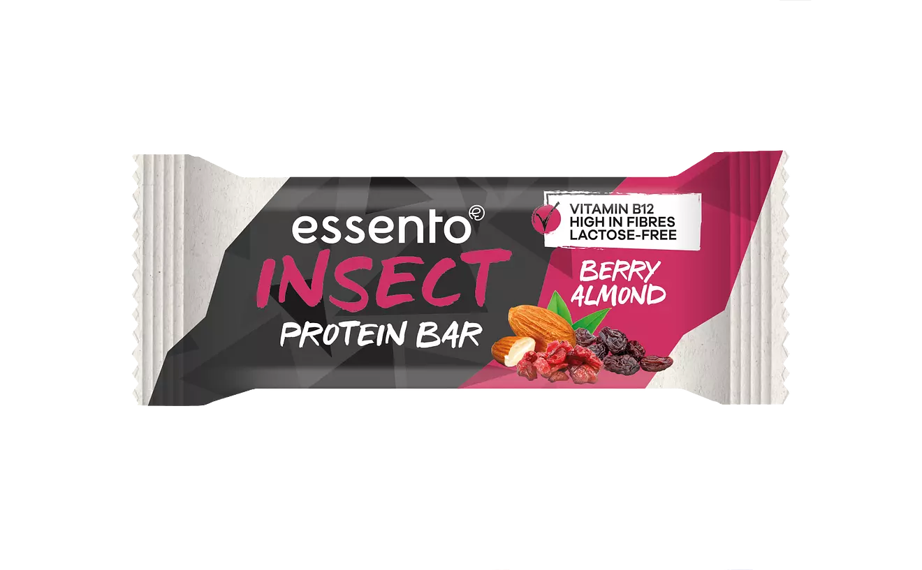 Insekt Proteinriegel Berry&Almond Essento